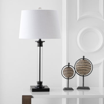 Mason 30" Glass and Metal LED Table Lamp - JONATHAN Y